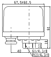 SPS-18Fの外形図